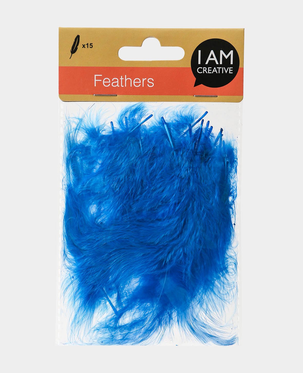 Decorative Feathers, Blue, 8 cm, 15 pcs.