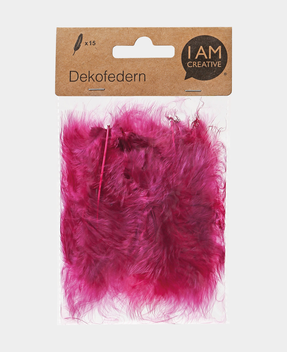 Decorative Feathers, Fuchsia, 8 cm, 15 pcs.