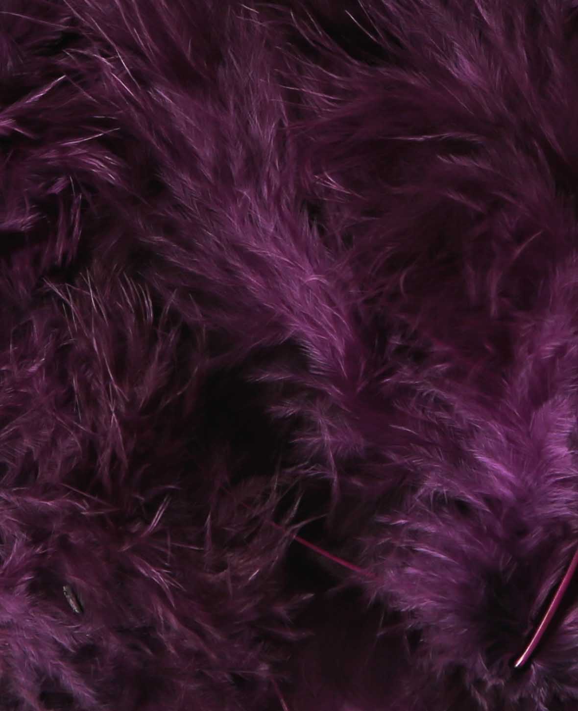 Decorative feathers, aubergine, 8 cm, 15 pcs.