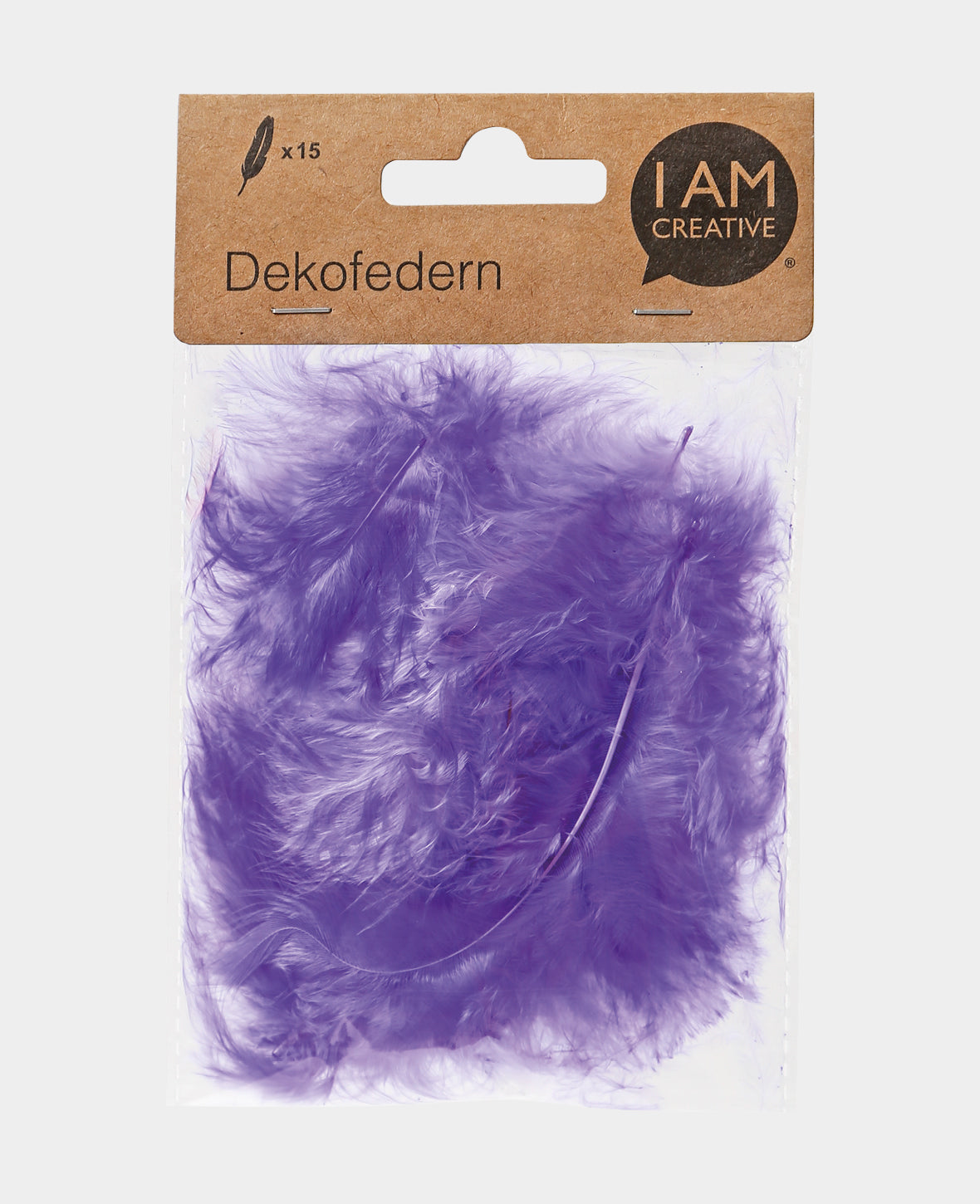 Decorative Feathers, Purple, 8 cm, 15 pcs.
