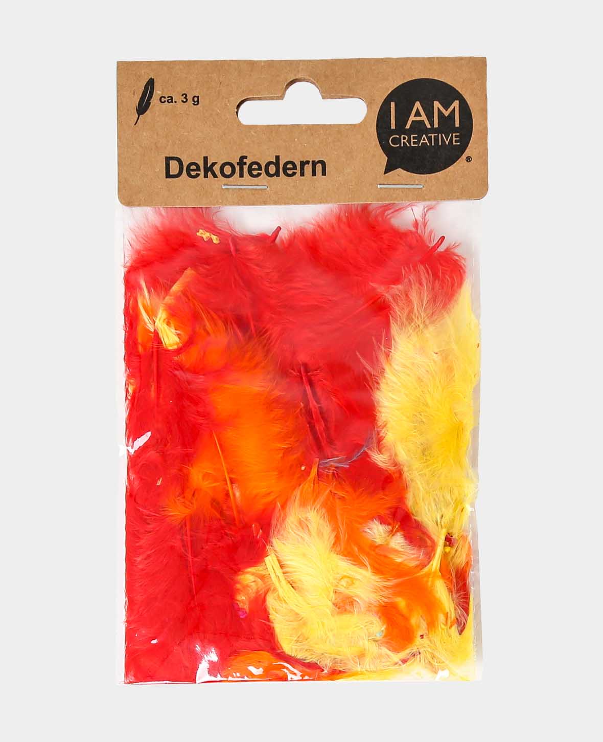 Plumes décoratives, mélange rouge, 5 - 8 cm