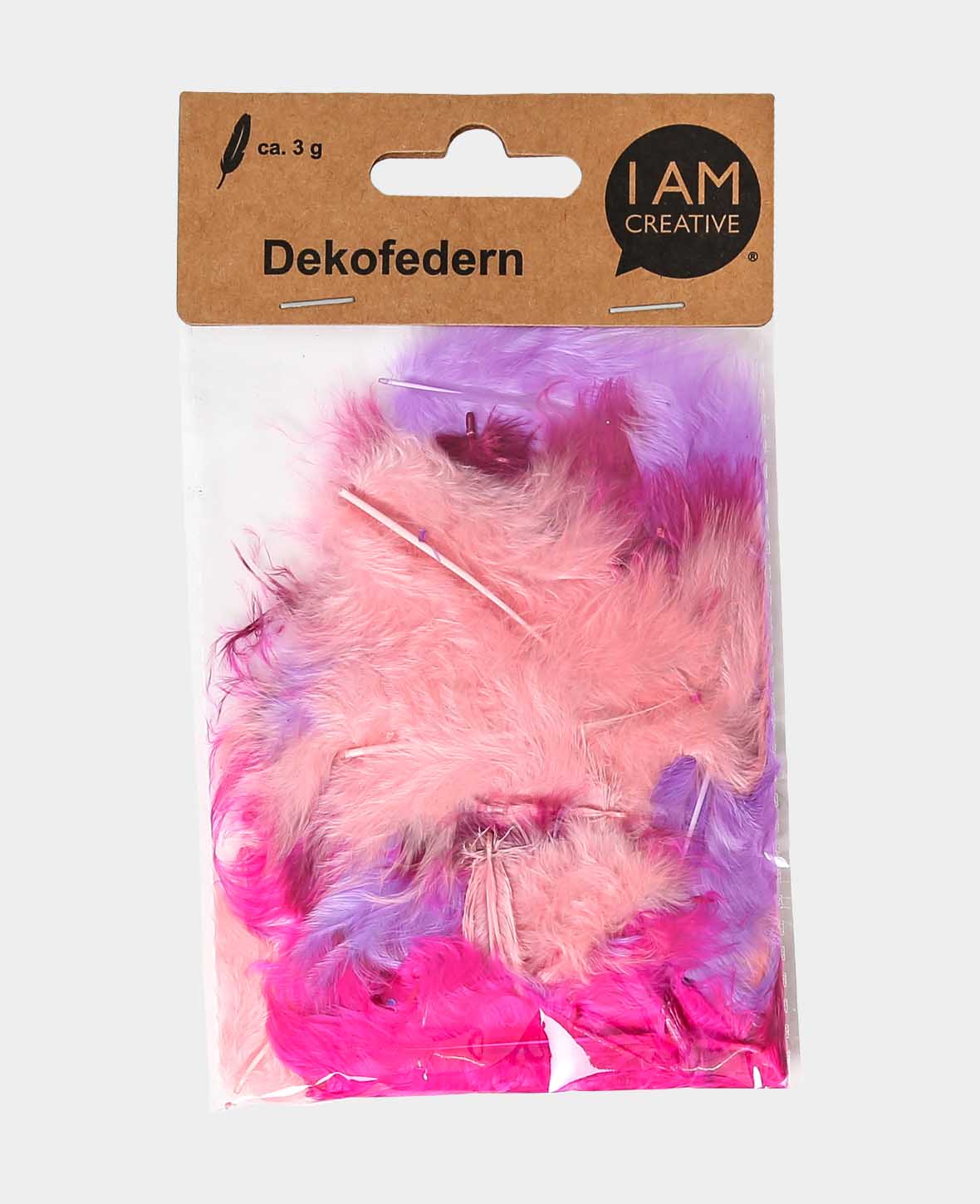 Decorative Feathers, Pink Mix, 5 - 8 cm