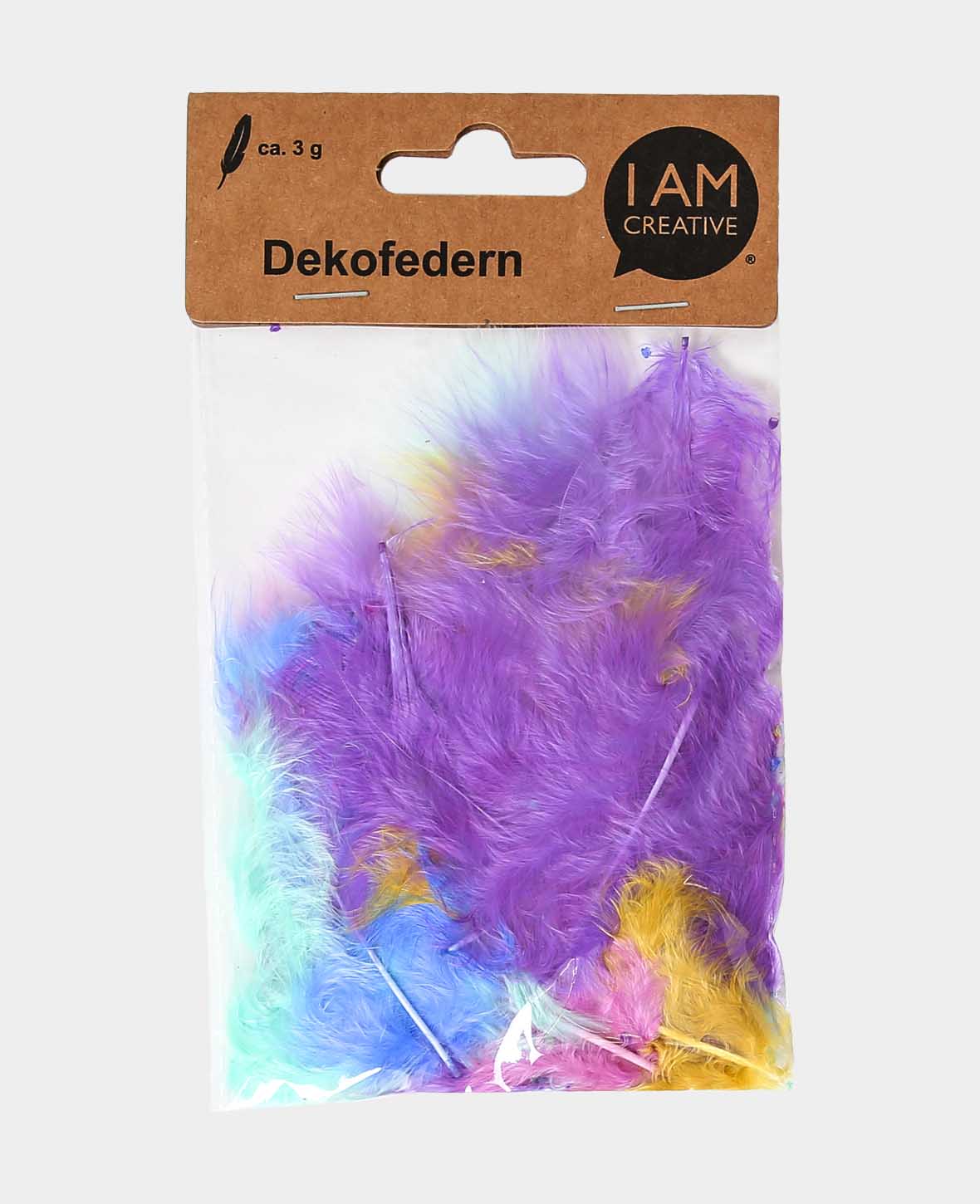 Decorative Feathers, Pastel Mix, 5 - 8 cm