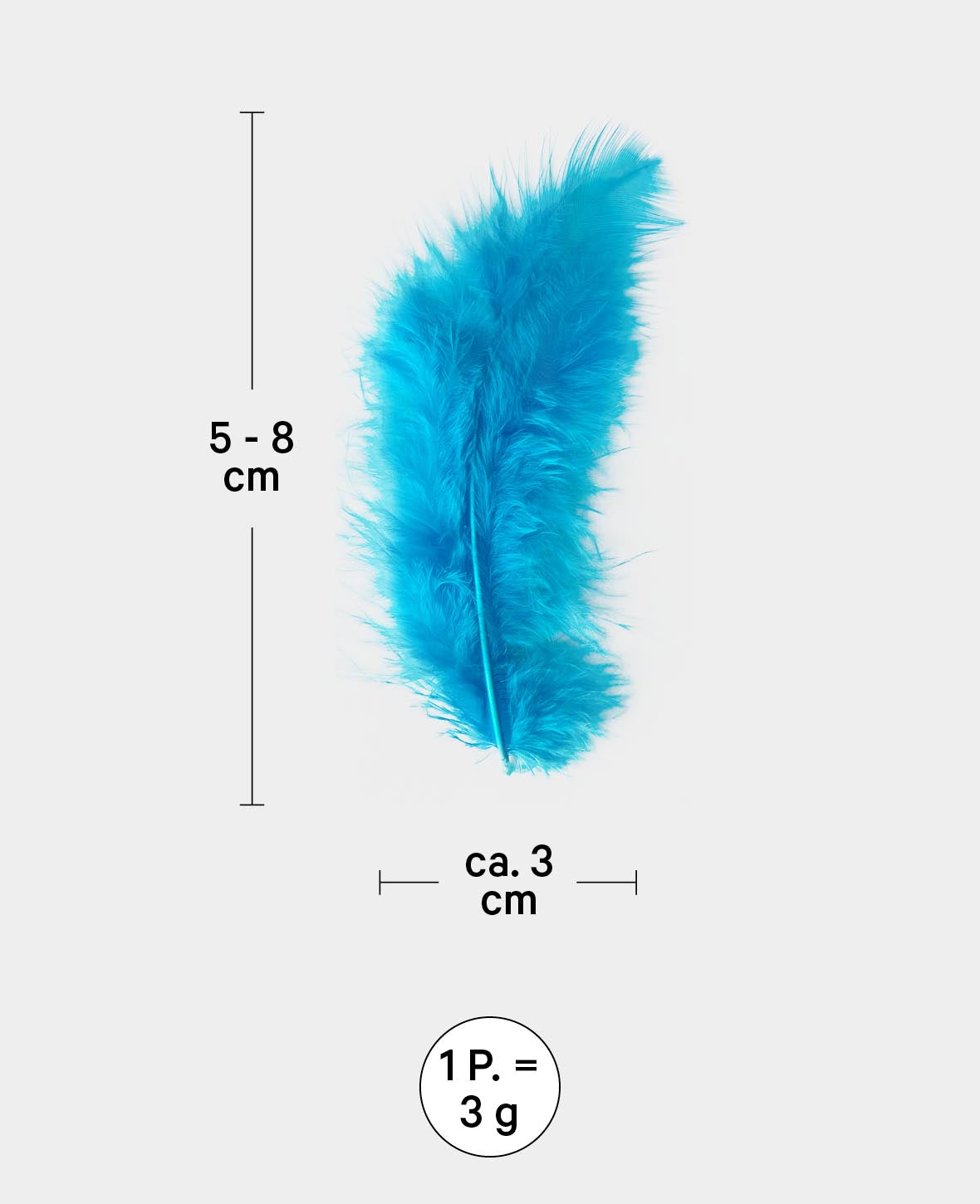 Plumes décoratives, mélange rouge, 5 - 8 cm