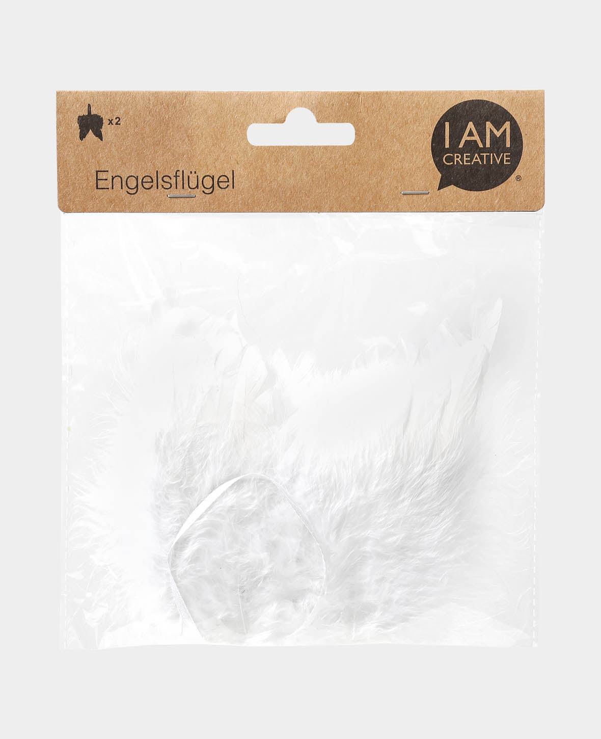 Angel wings white, 13 x 13 cm, 2 pcs.
