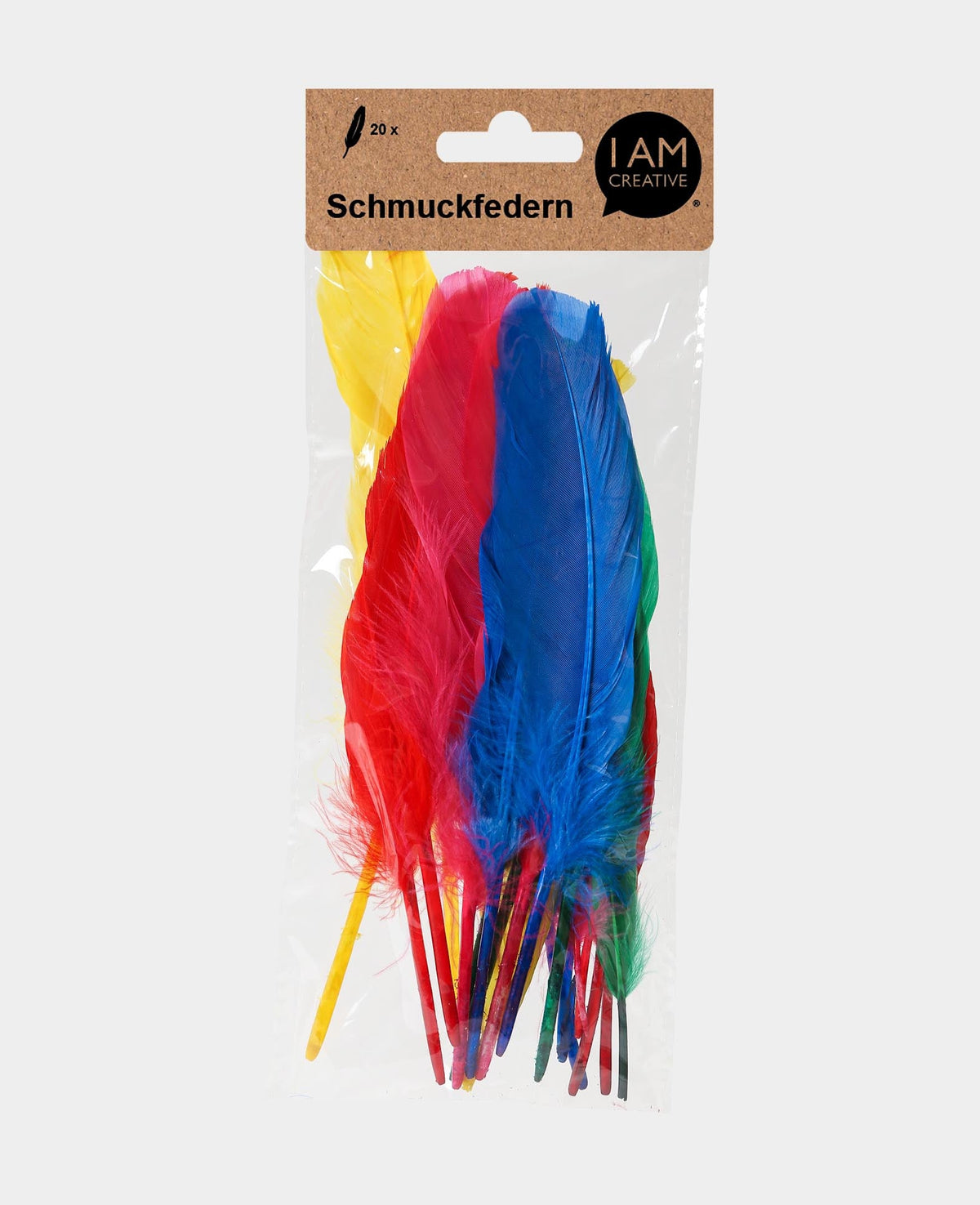 Plumes décoratives, colorées, env. 10-20 cm, 20 pces.