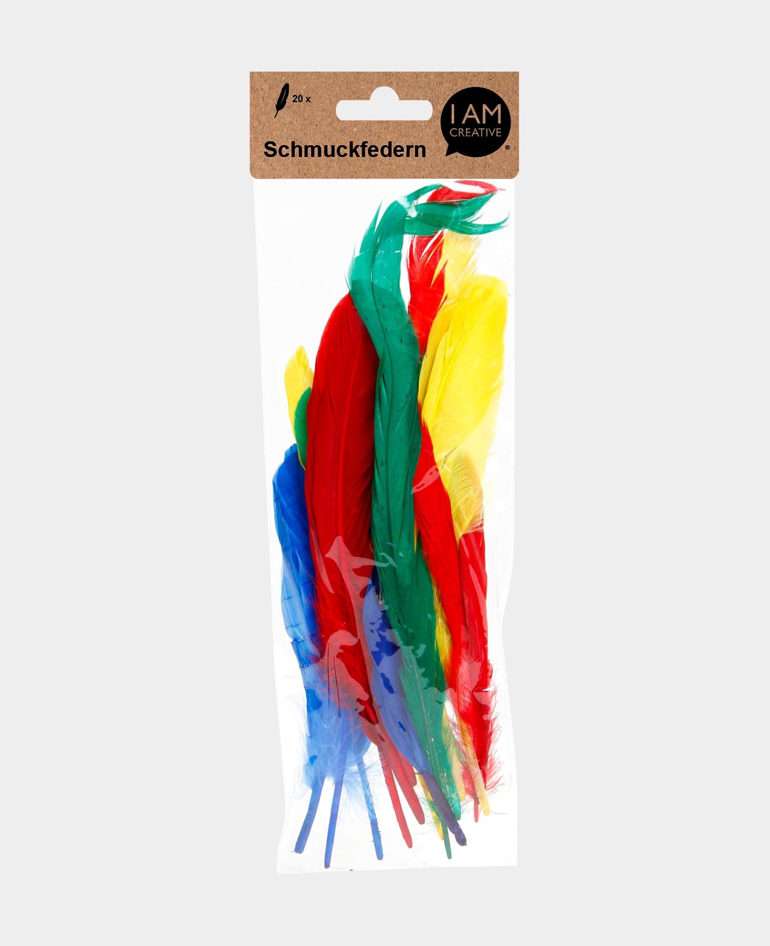Plumes décoratives, colorées, env. 10-35 cm, 20 p.