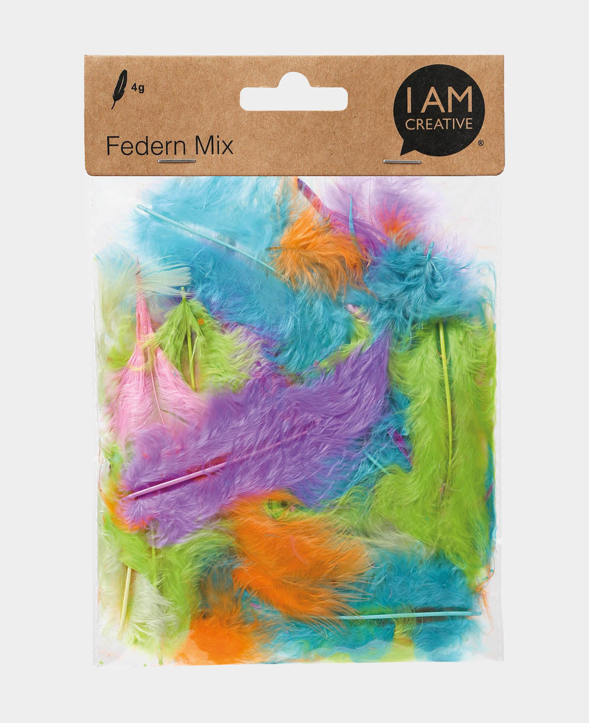 Feathers Mix 6 - 12 cm, Pastel Shades