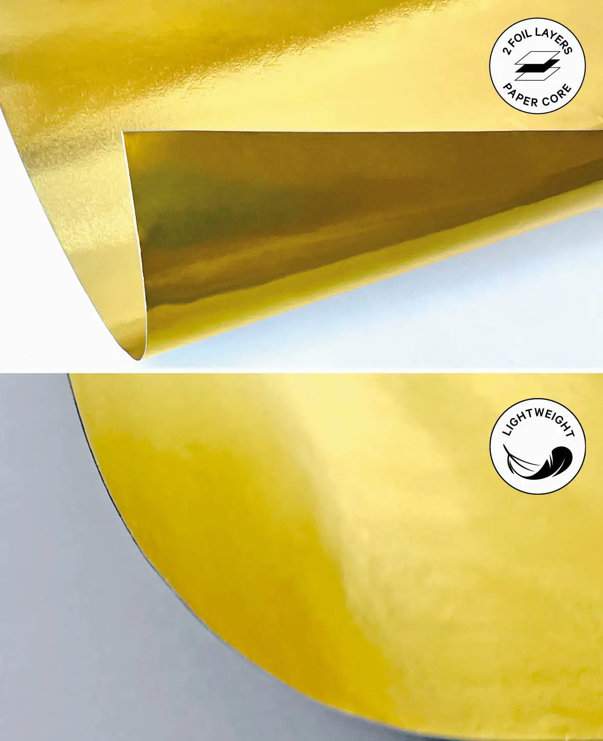 Alu-Bastelfolie, 50 x 78 cm, Gold/Gold, 90 g/m²