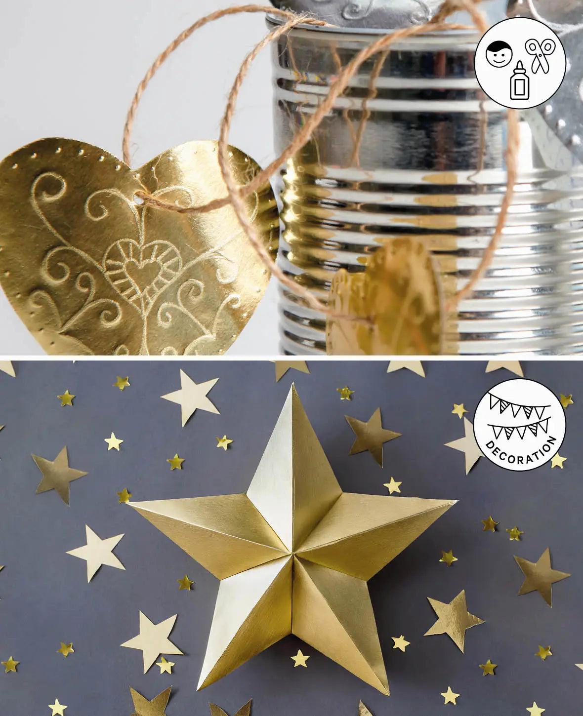 Alu-Bastelfolie, 50 x 78 cm, Gold/Gold, 90 g/m²