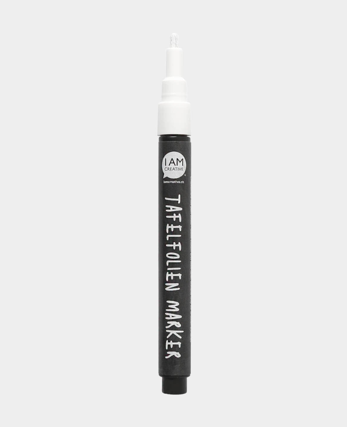 Tafelfolien Marker, Stift für Blackboard- und Wandtafelfolien, weiss, ø 1 cm, Kugelspitze