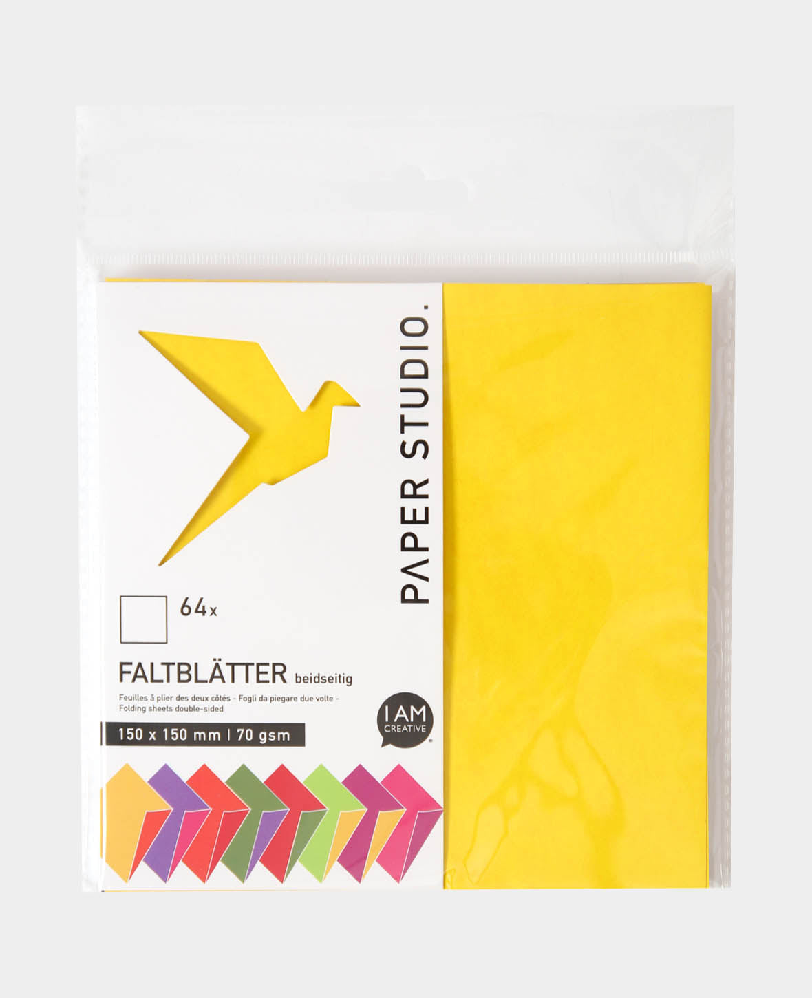 Origami Paper Duo, 15 x 15 cm, Colored, 64 pcs.