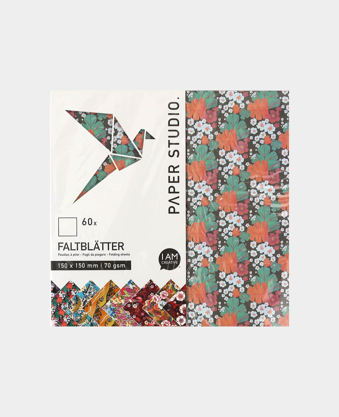 Folded Leaflets 15 x 15 cm, 60 pcs., Flowers