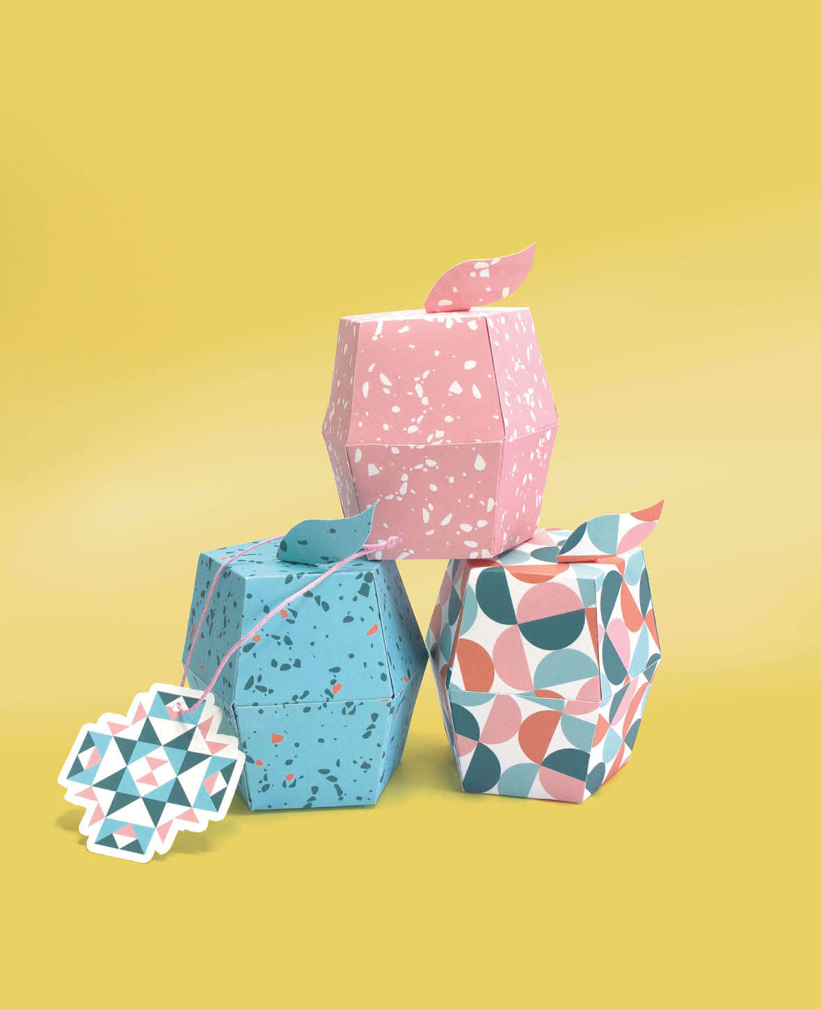 Designer Paper Set Graphic, paper pad with double-sided printed paper sheets in 12 different designs, A4, 120 g/m² - 230 g/m², 24 sheets