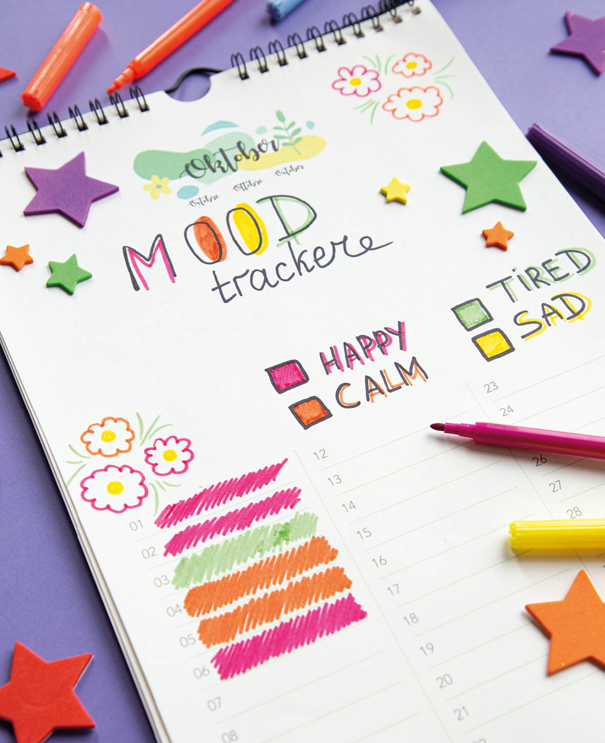 Calendar for crafting, 297 x 420 mm (A3), white, 1 pc.