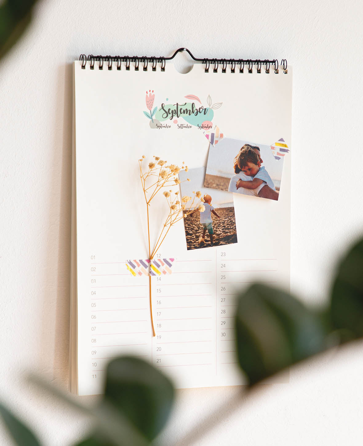 Calendar for crafting, 297 x 420 mm (A3), white, 1 pc.