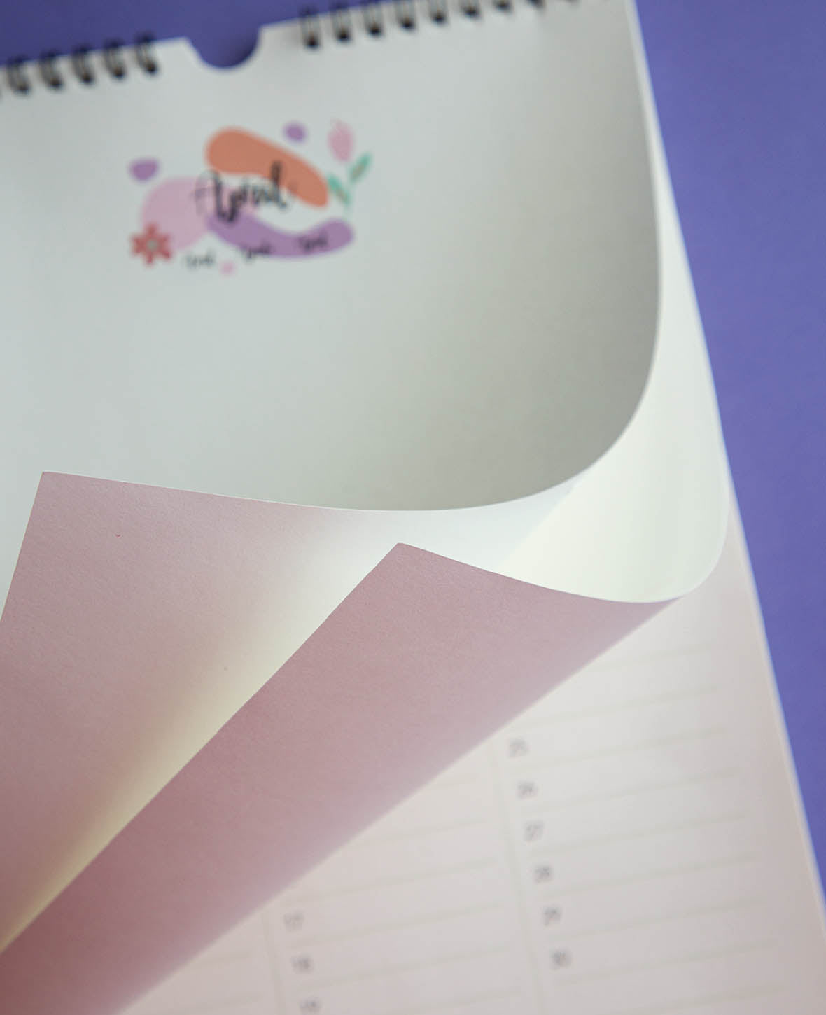 Calendar for crafting, 297 x 420 mm (A3), white, 1 pc.