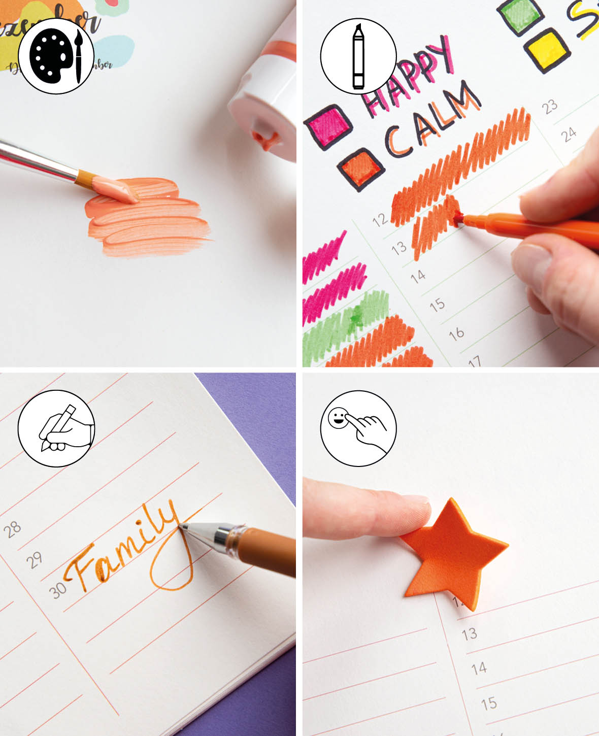 Calendar for crafting, 297 x 420 mm (A3), white, 1 pc.