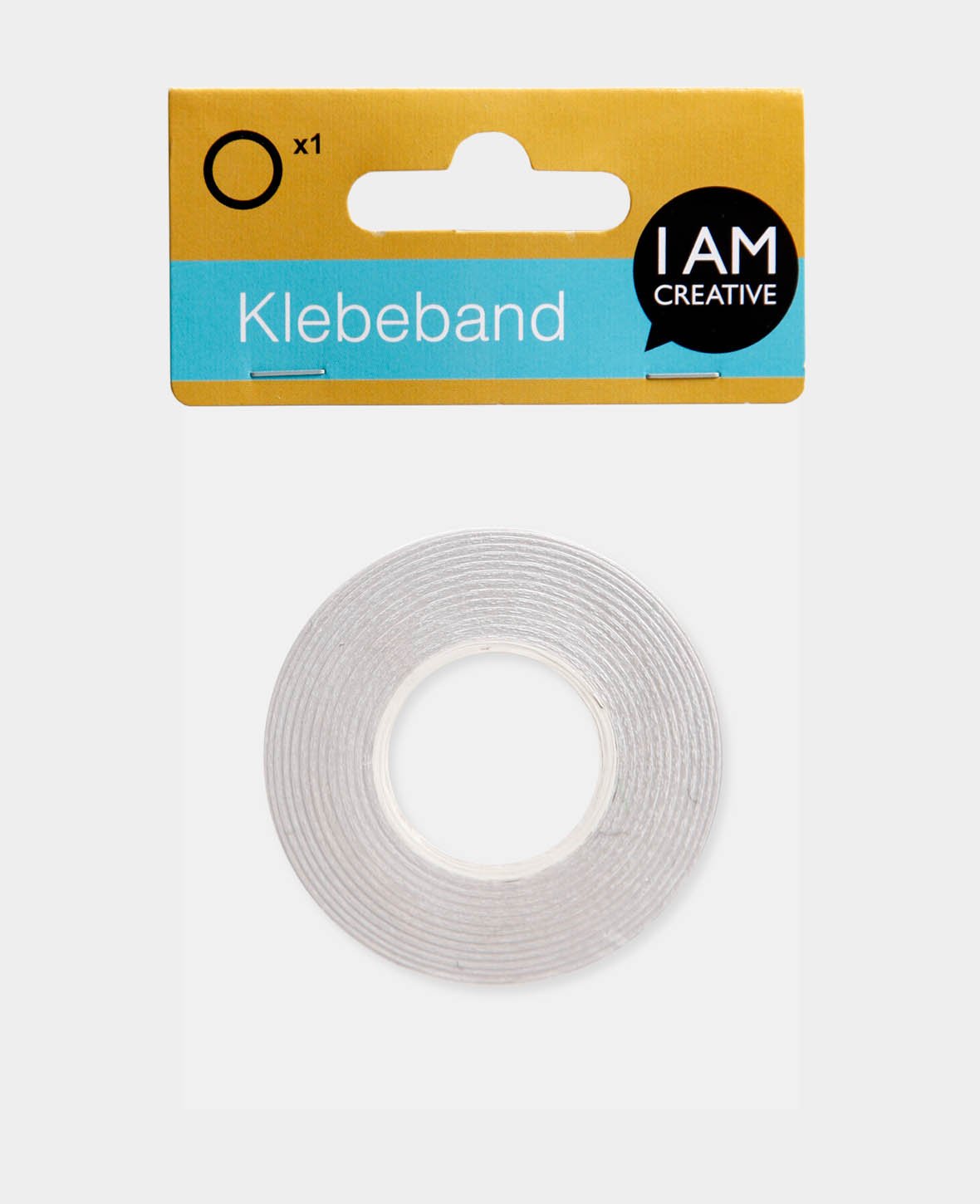 Double-sided adhesive tape, white, 6 mm x 10 m, 1 roll