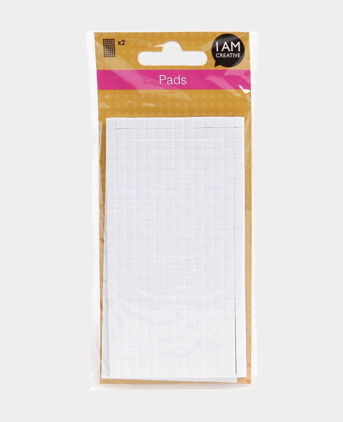 Pastilles adhésives double face, blanches, 5 x 5 mm, 2 feuilles