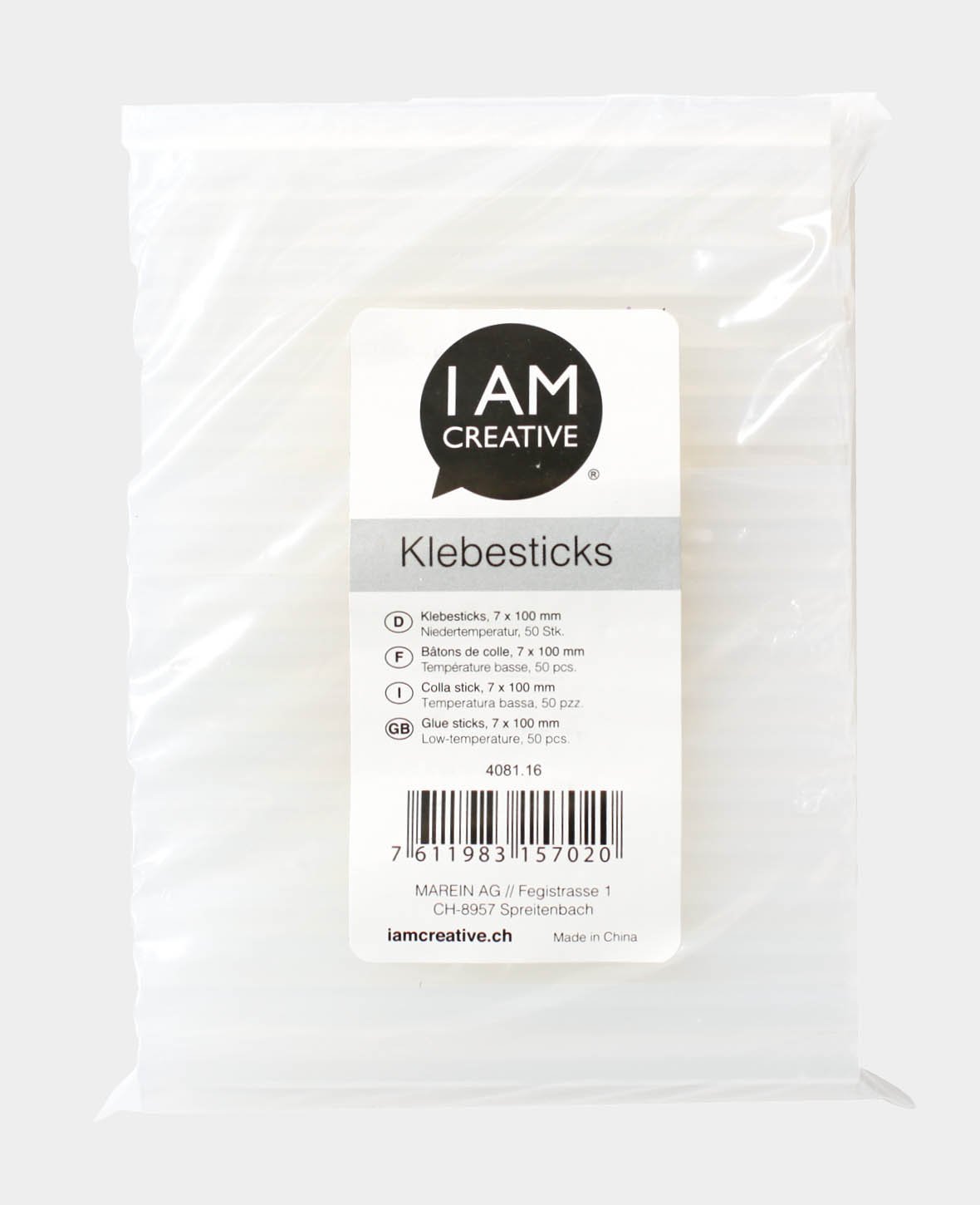 Glue Sticks Hot Glue, White, 7 x 100 mm, 50 pcs.