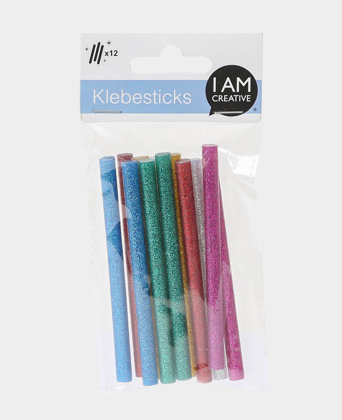 Glitter Hot Glue Sticks, Assorted, 7 x 100 mm, 12 pcs.