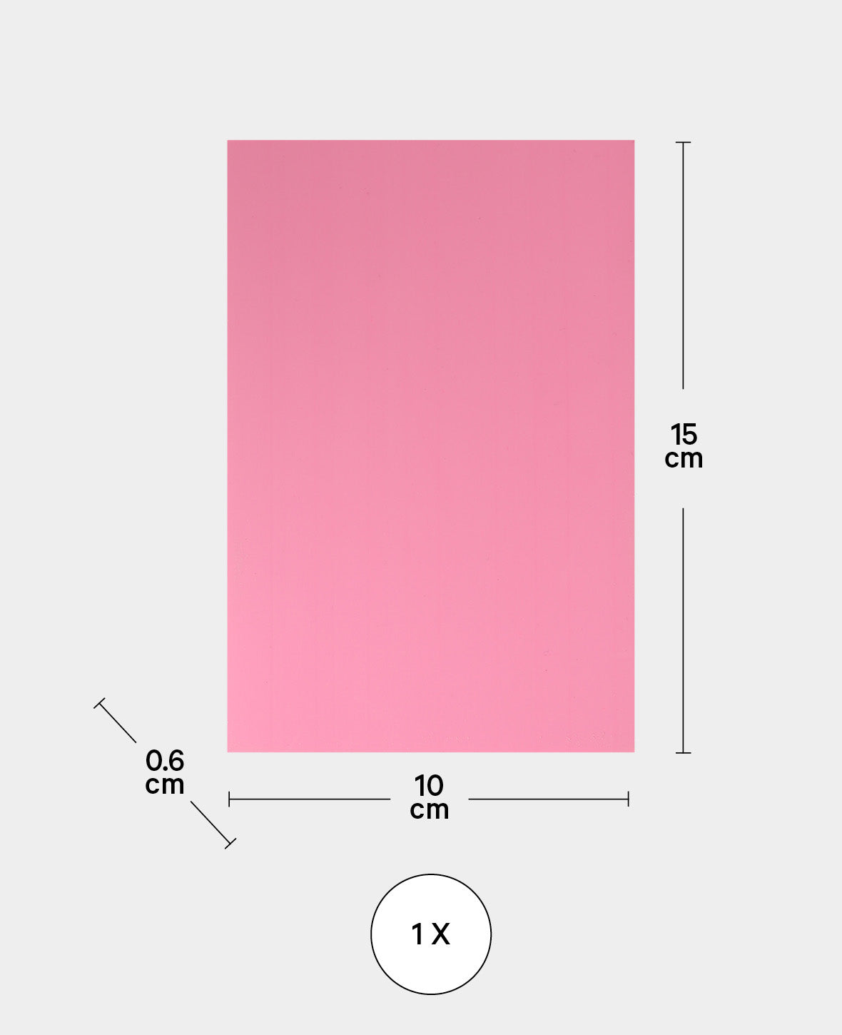 DIY stamp, rectangular plate, 1 pc.