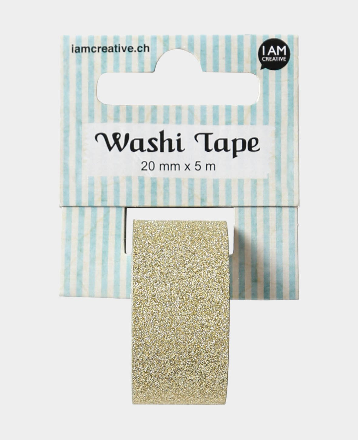 Washi Tape 20 mm x 5 m, ruban de masquage, or scintillant