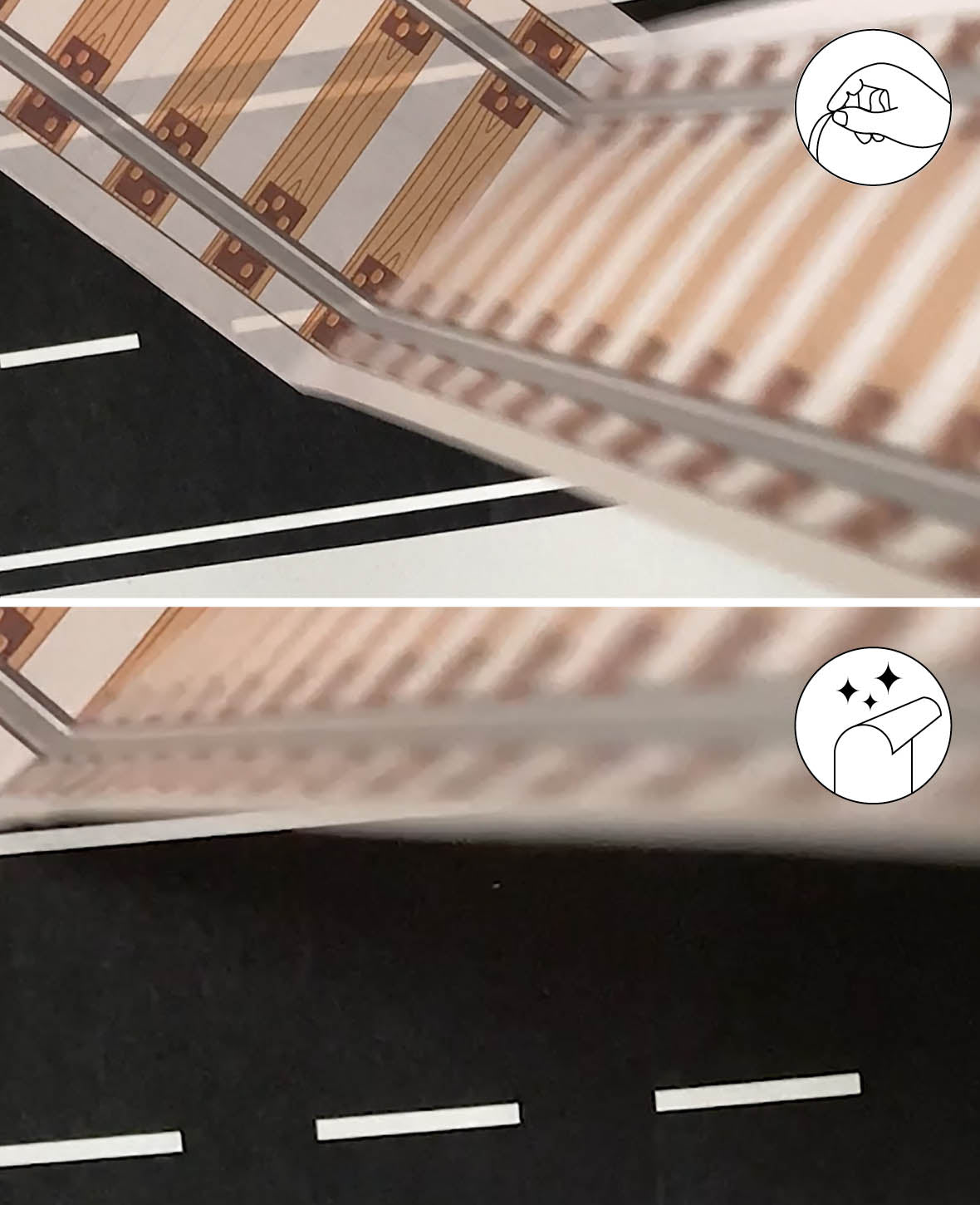 Washi Tape Set, Road & Rail, 70 mm x 5 m, 2 Stk., Masking Tape Strassen- und Eisenbahnschienenklebeband für Kinder zum Spielen