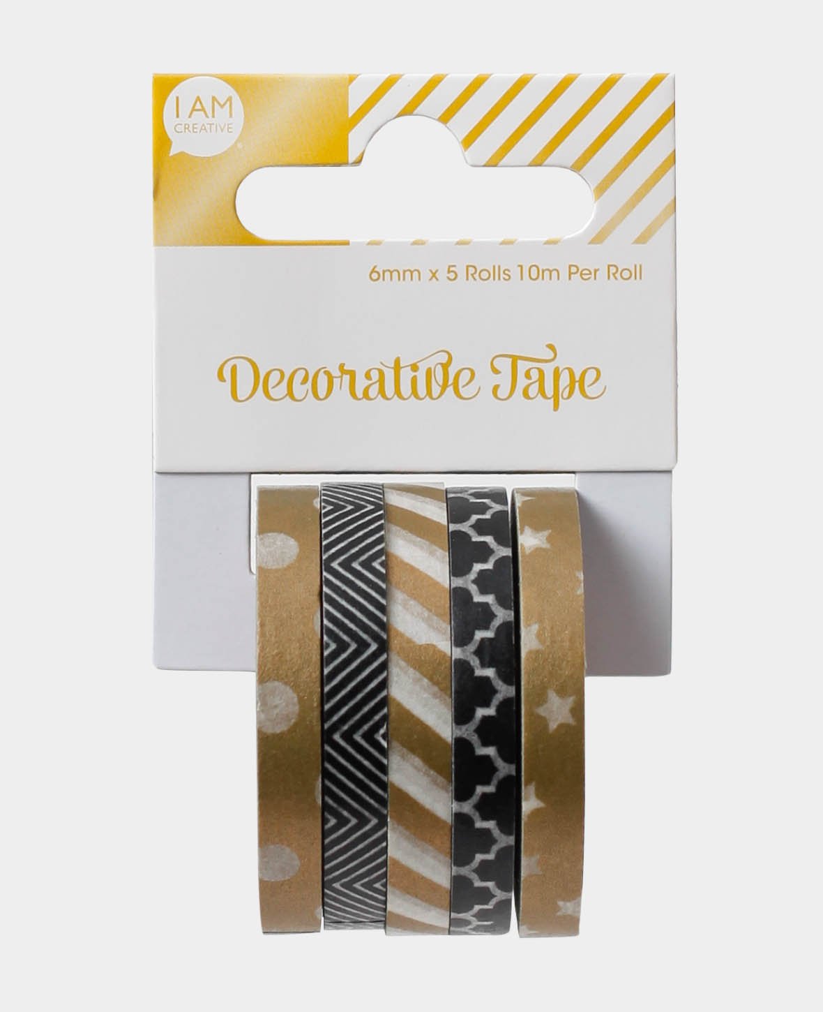 Washi Tape 6 mm x 6 m, éléments (lot de 5), Masking Tape
