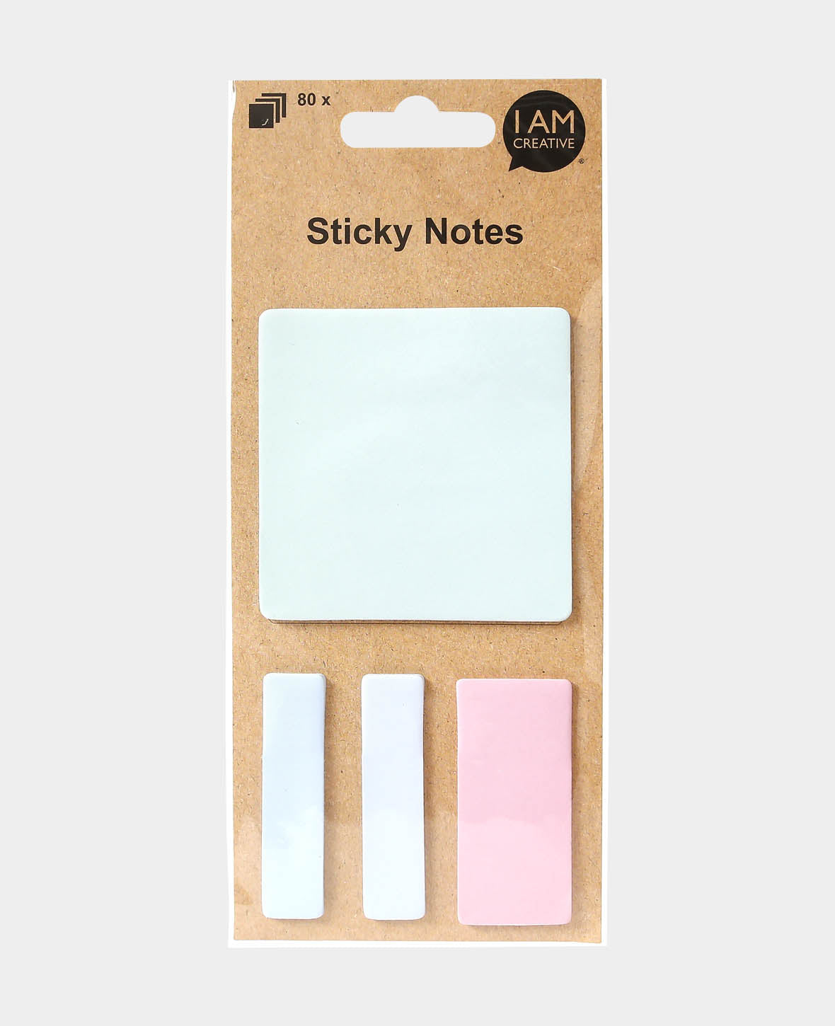 Square Sticky Notes II, Sticky Notes, Pastel, 4 pads of 20 sheets each