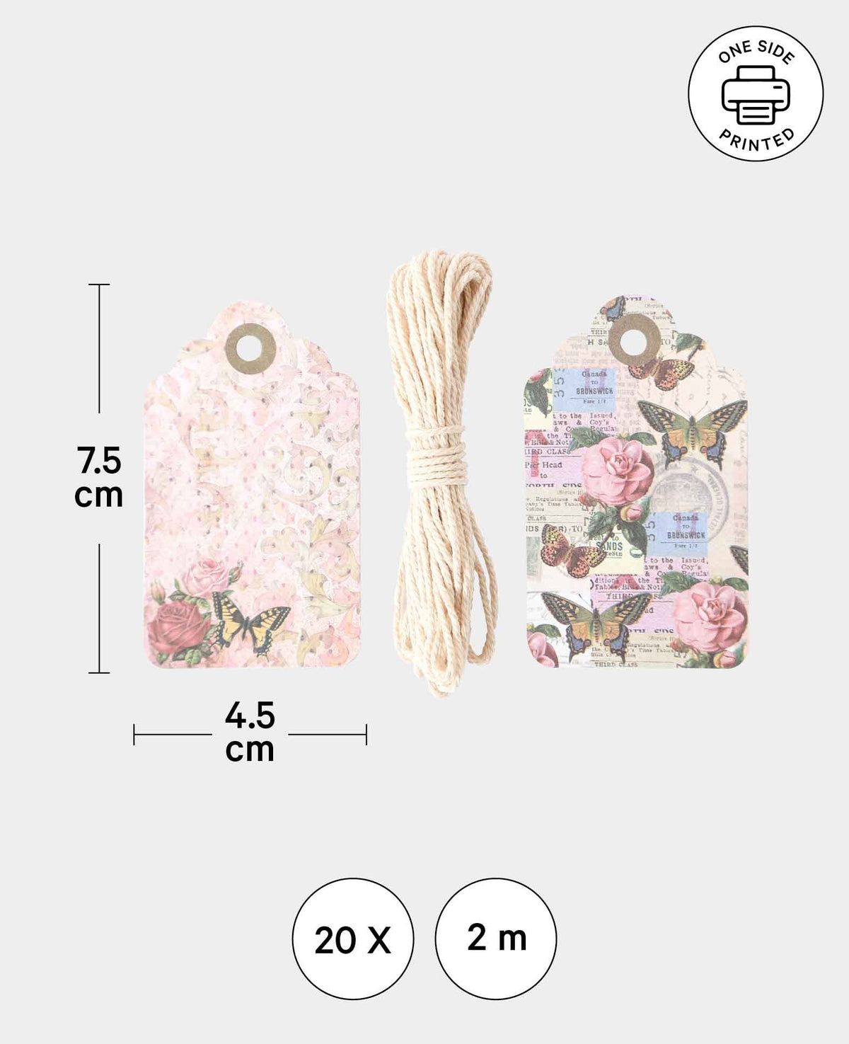 Ensemble d'étiquettes cadeaux Romantik, 20 pièces