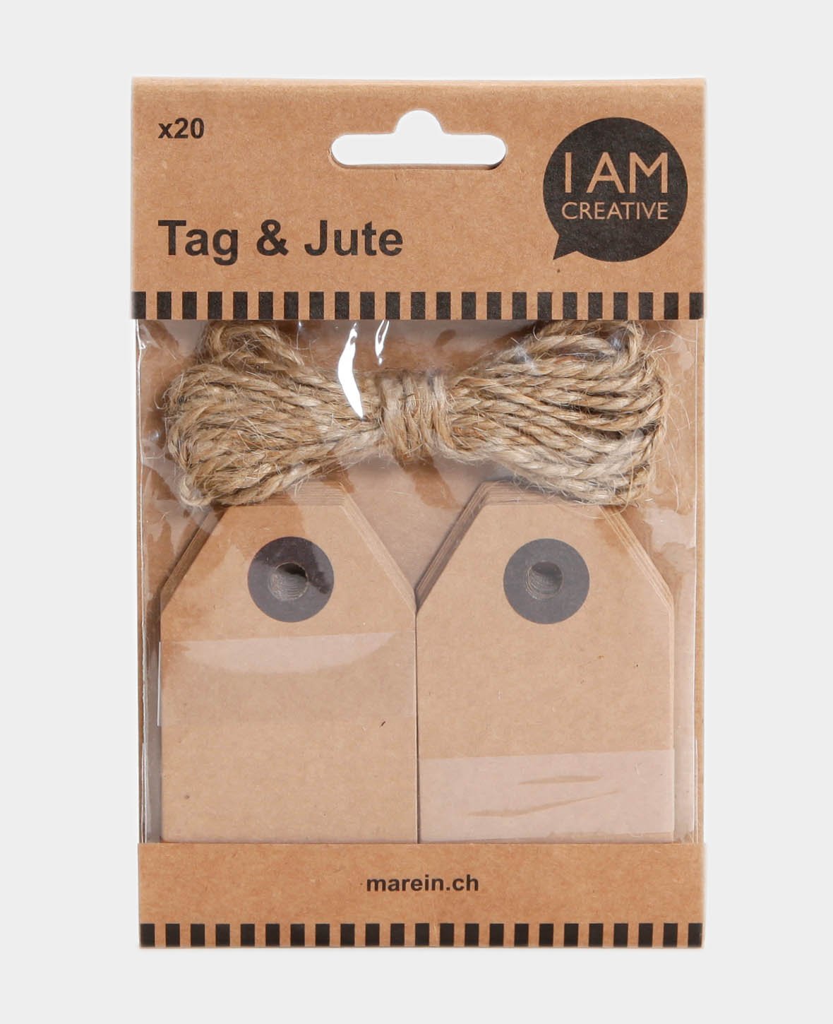 Gift Tags Classic, Brown, 4.5 x 7.5 cm, 20 pcs.
