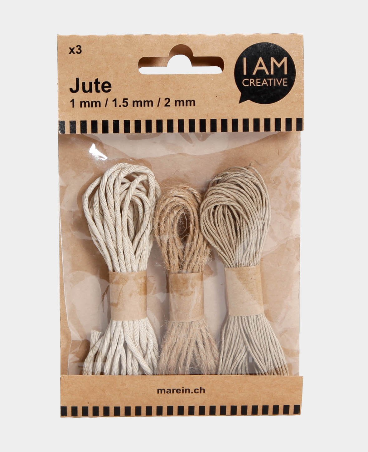 Cord Set, Natural, 1 mm x 9.45 m / 1.5 mm x 2.8 m / 2 mm x 2.8 m, bundled