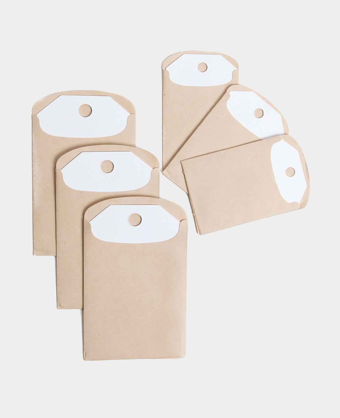 Étiquettes-cadeaux en sac en papier, 6 pces.