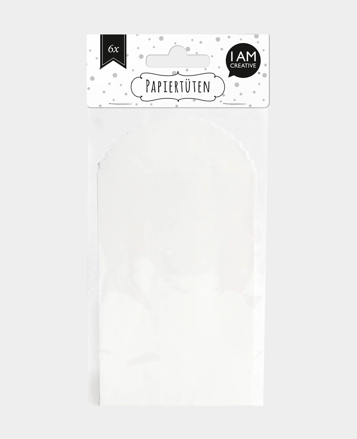 Sacs en papier, blancs, 6 pièces