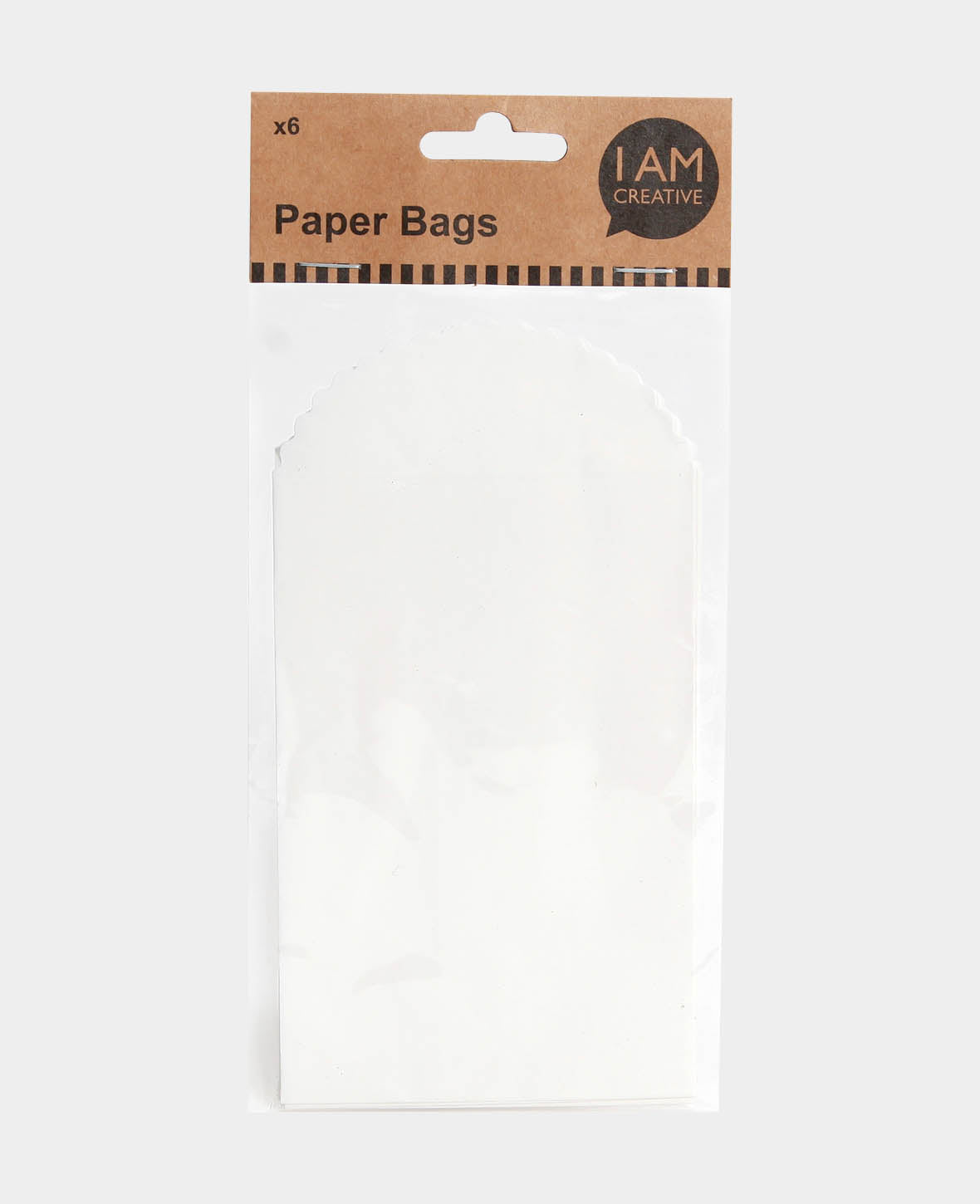 Sacs en papier, 13,5 x 8,7 cm, sacs en papier unis, blancs, 6 pces.