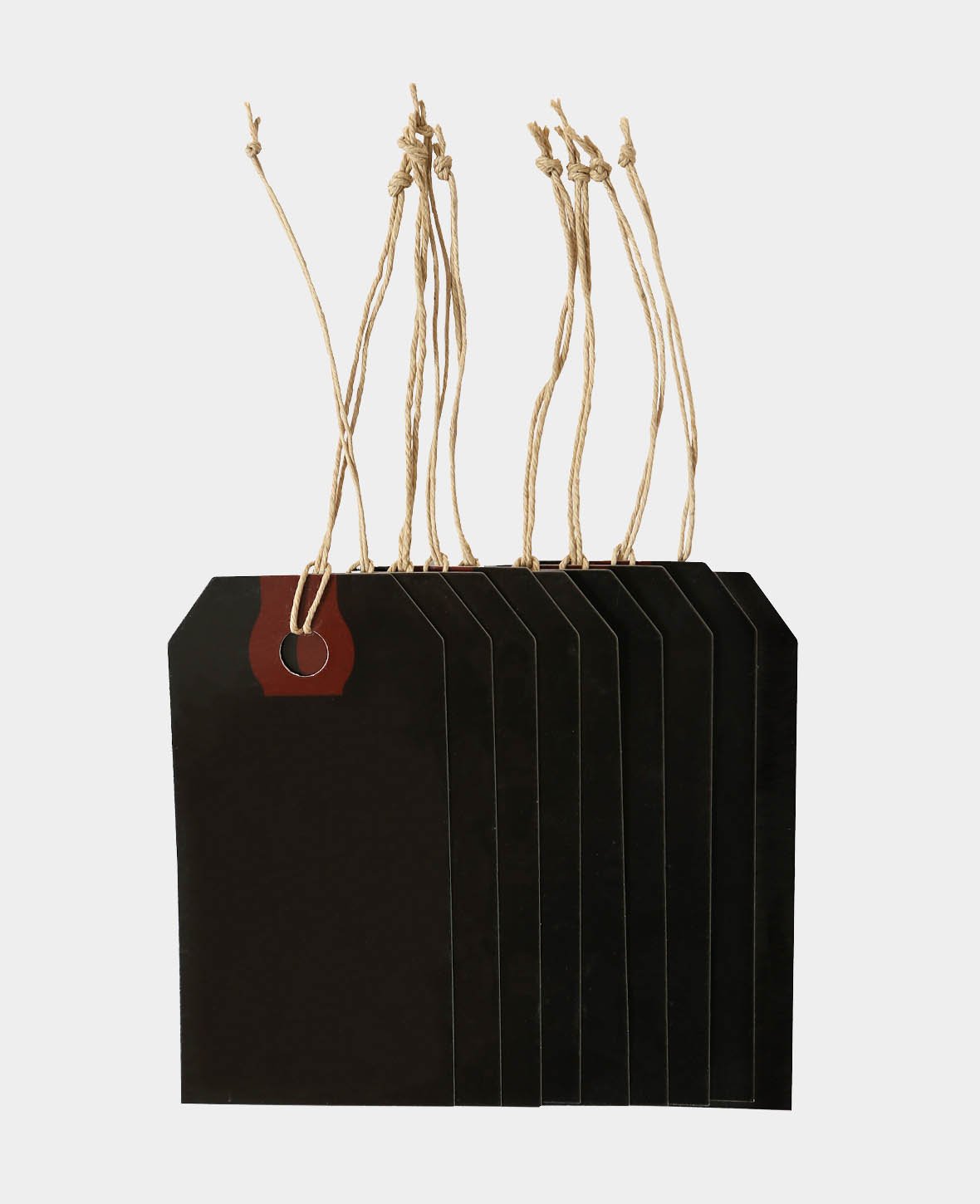 Étiquettes tableau noir, Noir, 4,5 x 9 cm, 9 pces, avec ficelles incluses