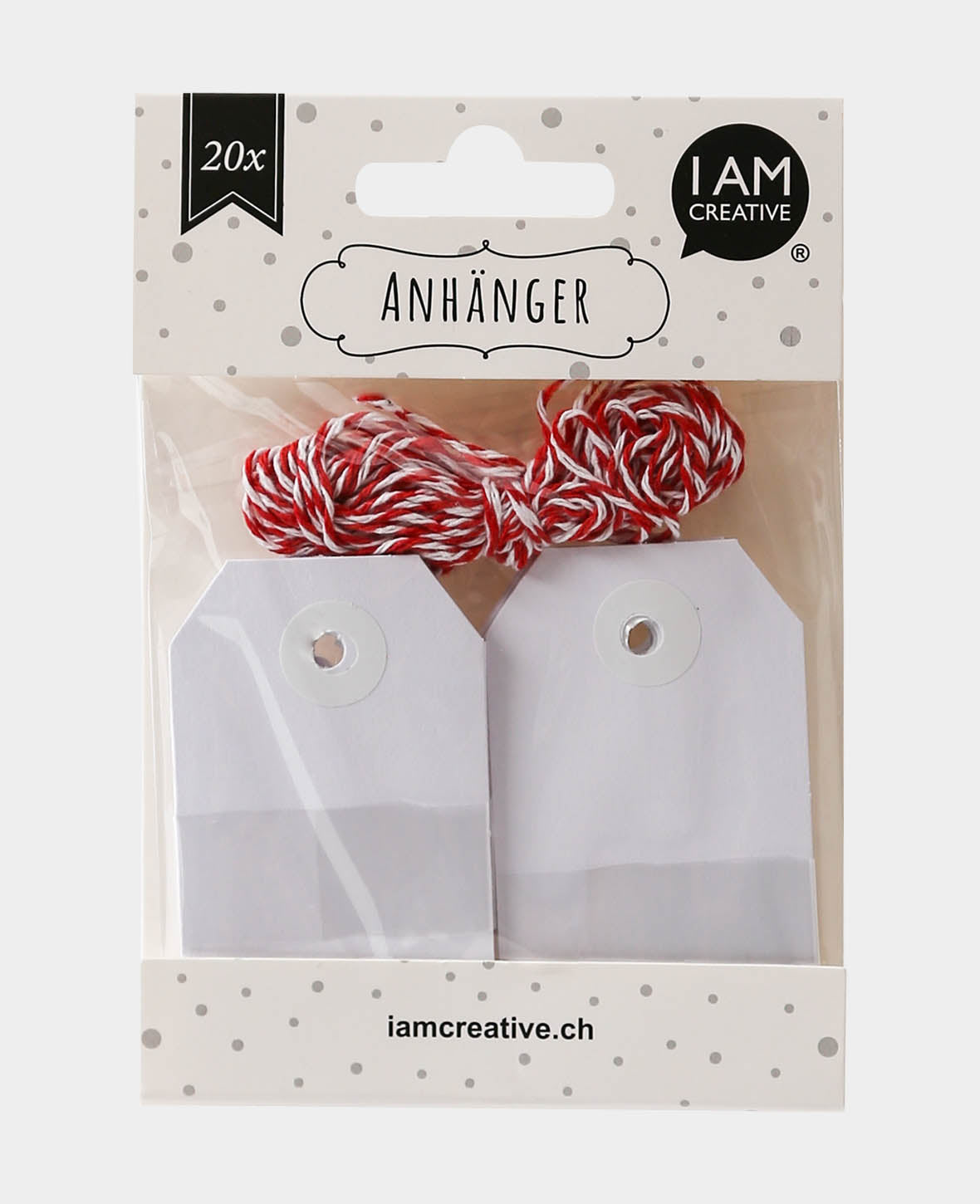 Pendentifs blancs, carrés, 20 pièces