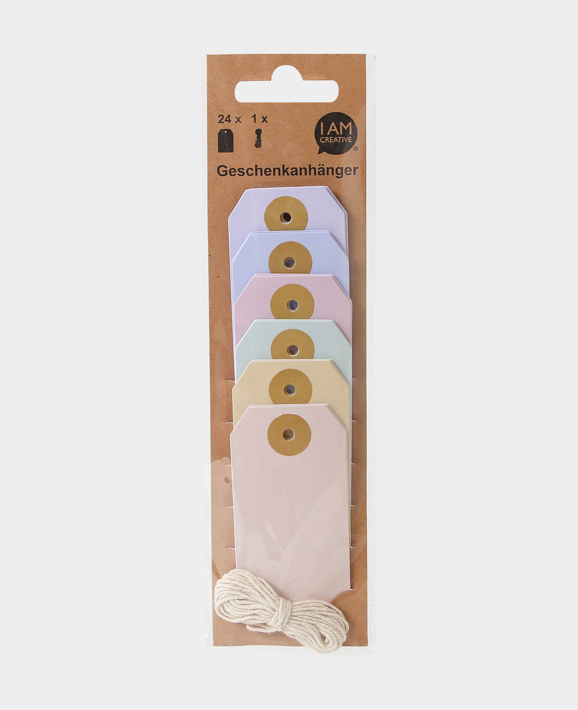 Lot d'étiquettes cadeaux pastel, 24 pièces
