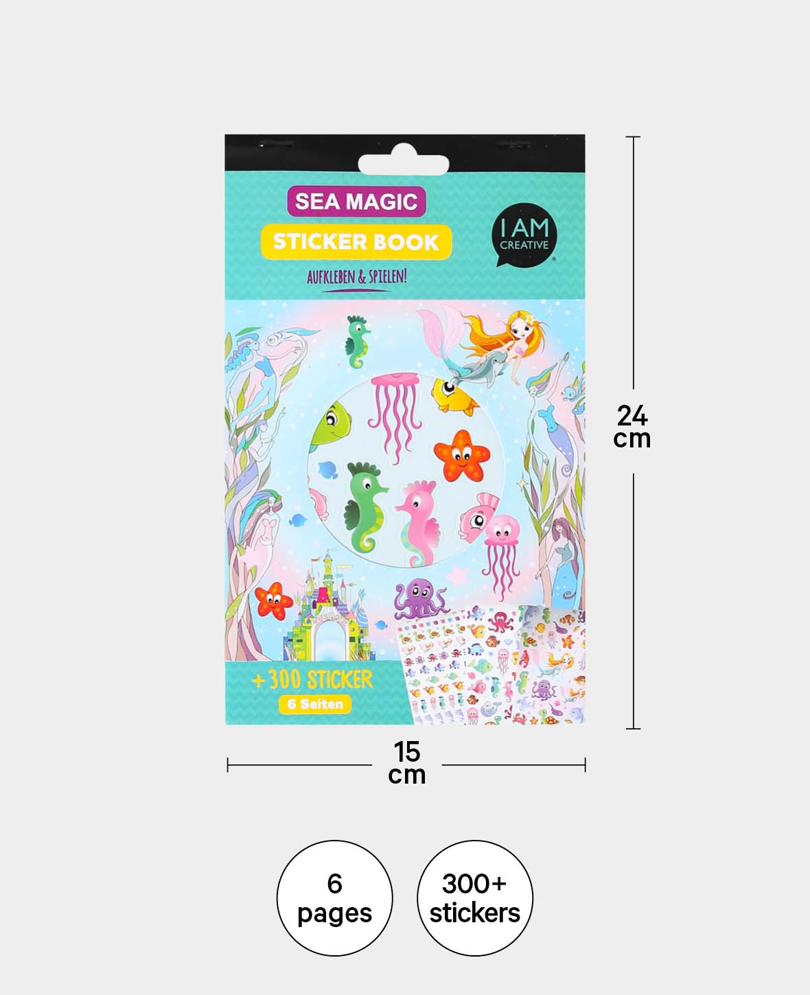 Stickerbook Sea Magic, multicolore, 15 x 24 cm