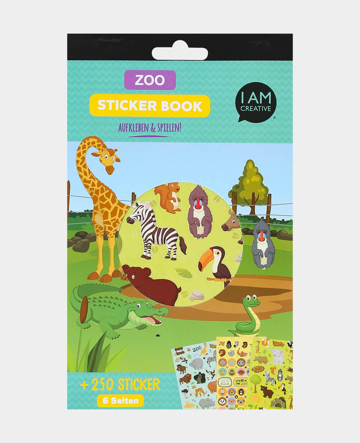 Stickerbook Zoo, Bunt, 15 x 24 cm