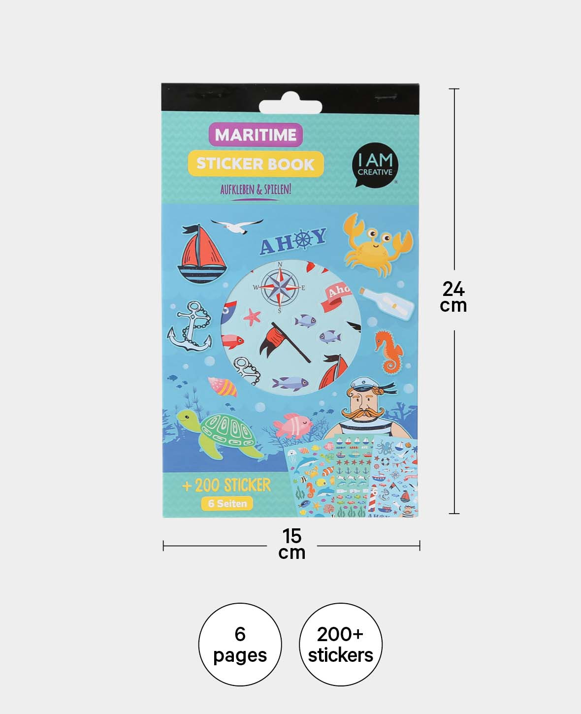 Stickerbook Maritim, Bunt, 15 x 24 cm