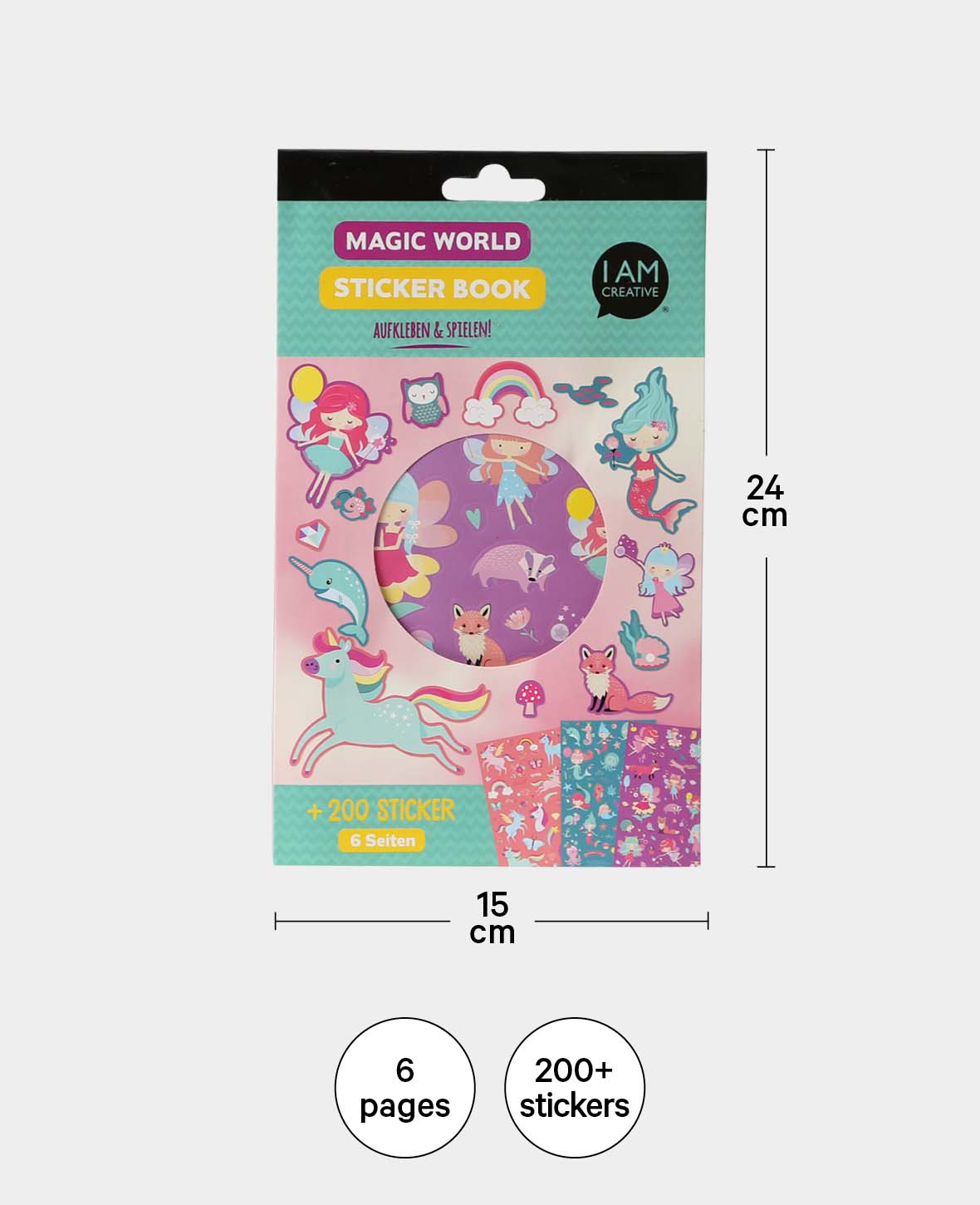 Stickerbook Monde magique, Multicolore, 15 x 24 cm