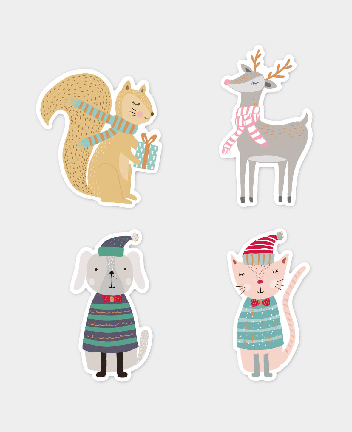 Sticker Set X-Mas I, 4 sheets