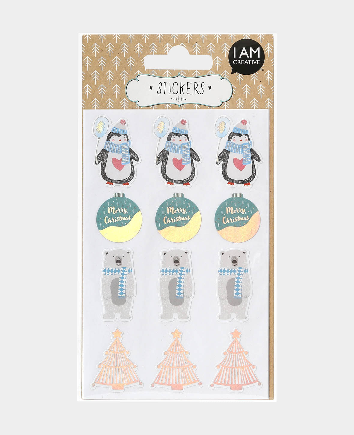Set d'autocollants Noël II, 4 feuilles
