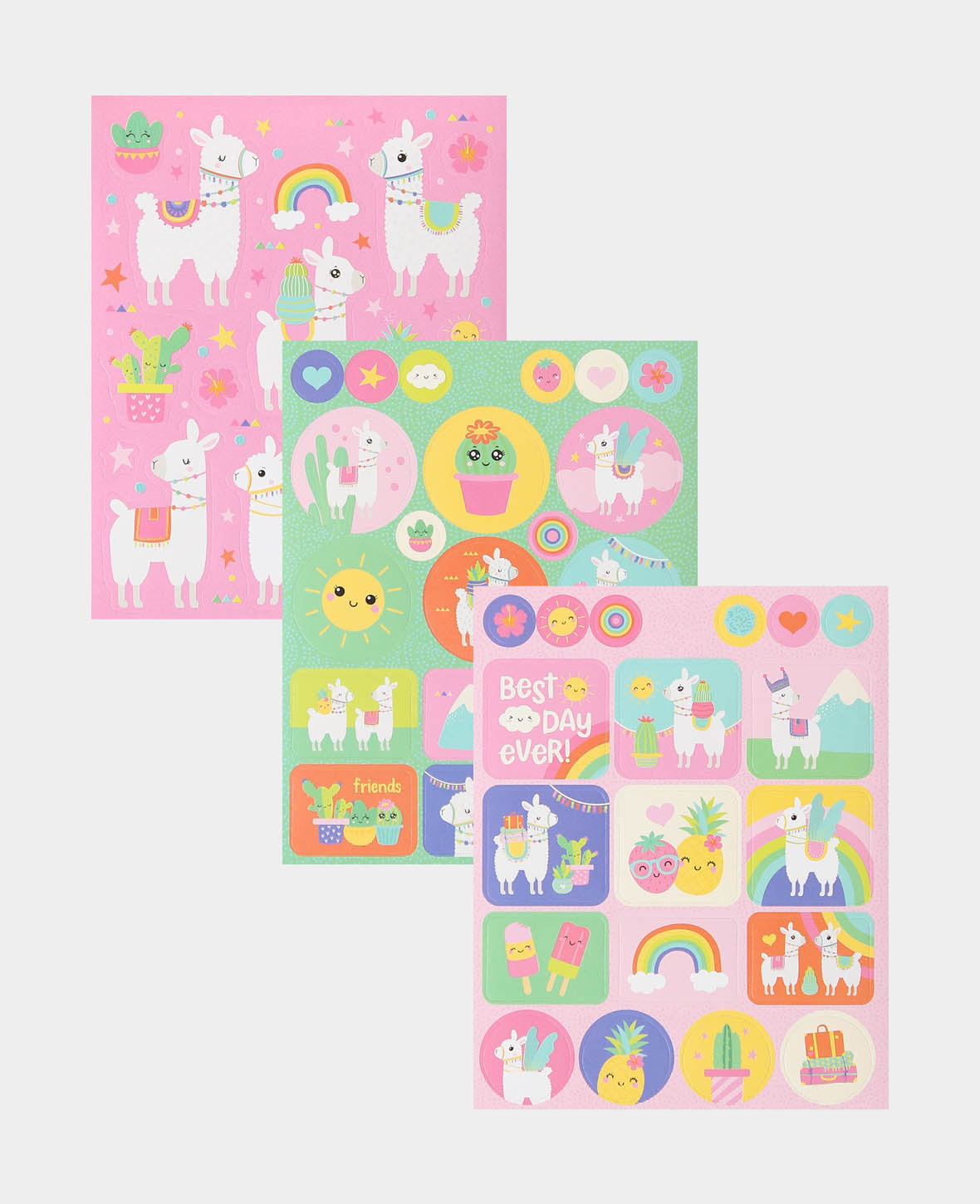 Mini Stickerbook Lama, Bunt, 9 x 11.5 cm