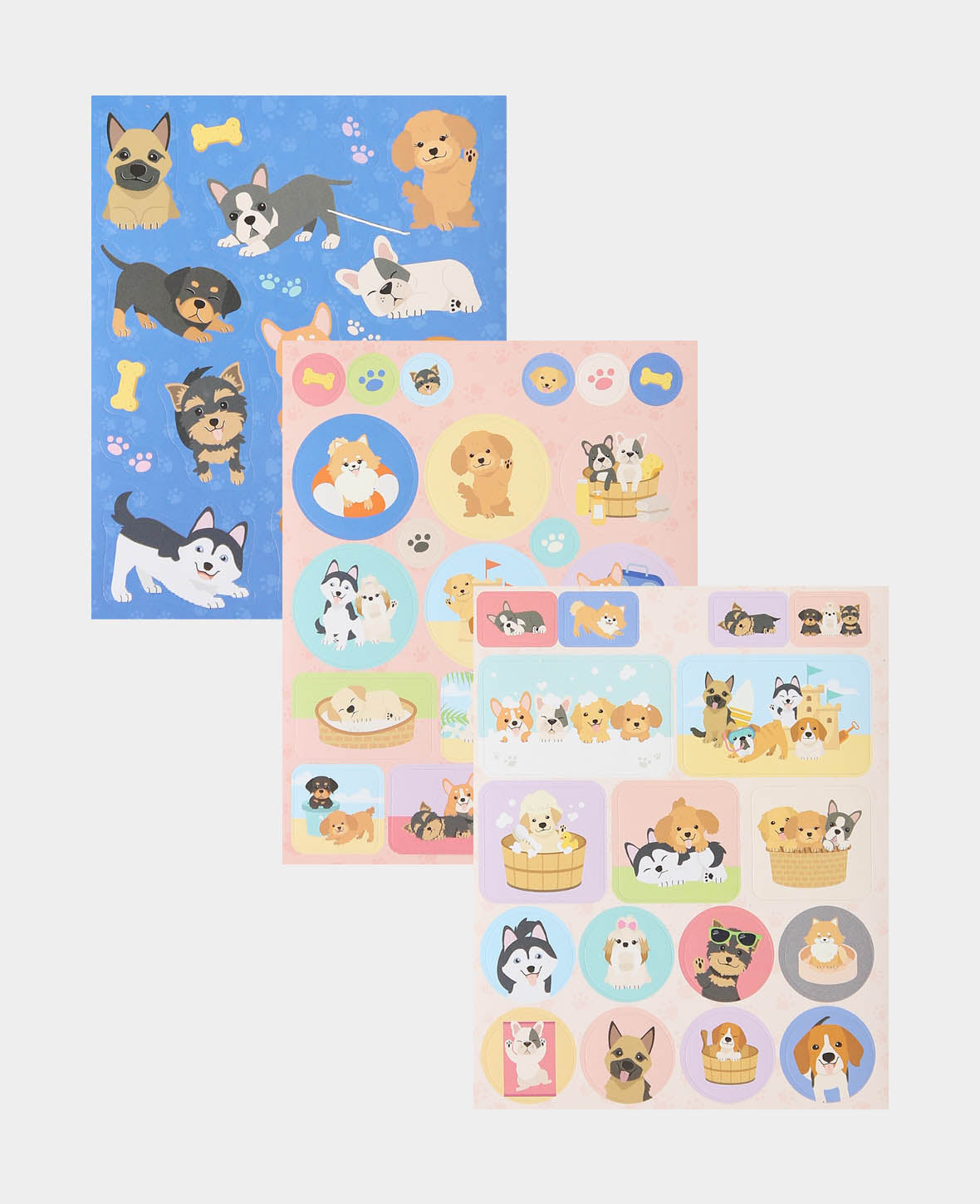 Mini Stickerbook Puppies, Bunt, 9 x 11.5 cm