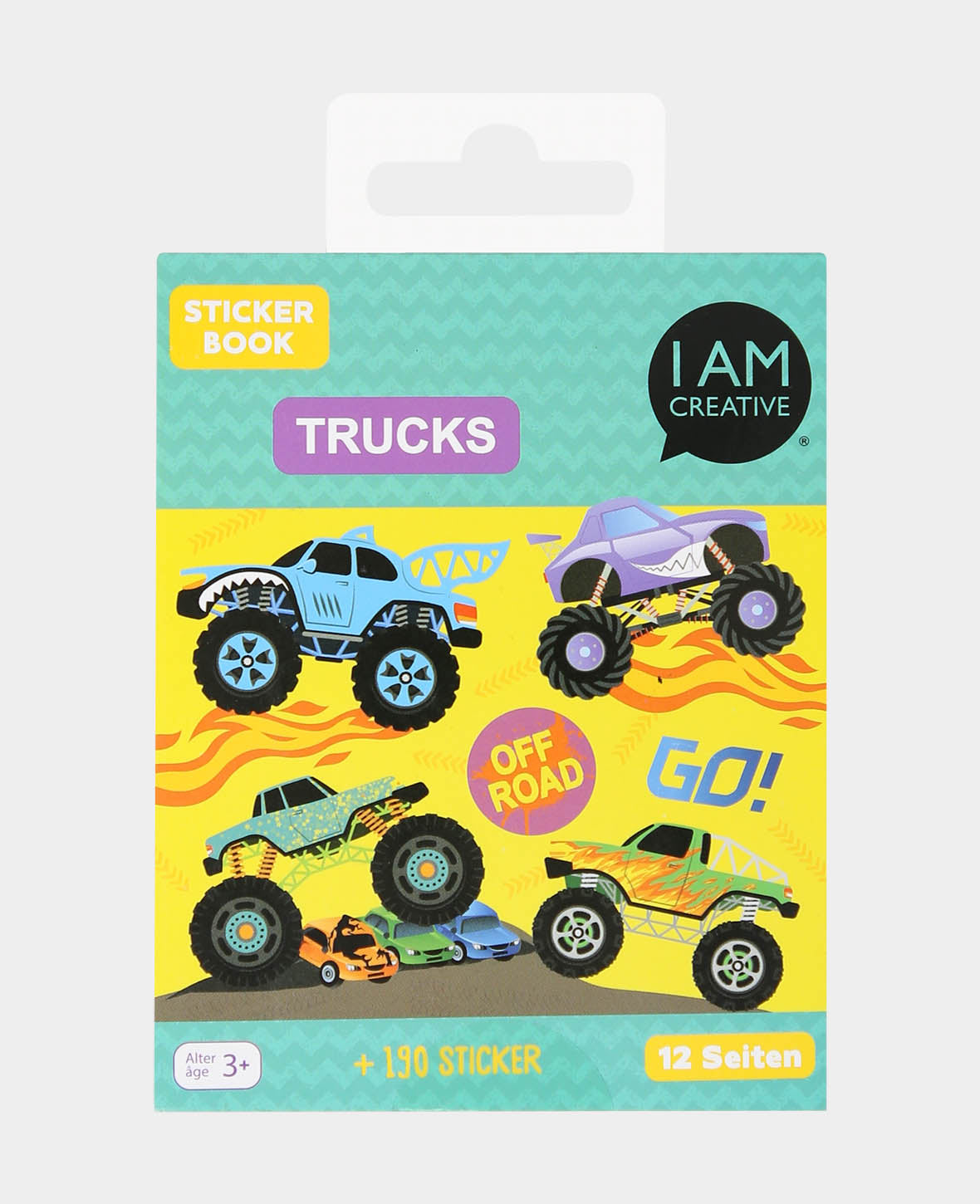 Mini Stickerbook Trucks, Bunt, 9 x 11.5 cm