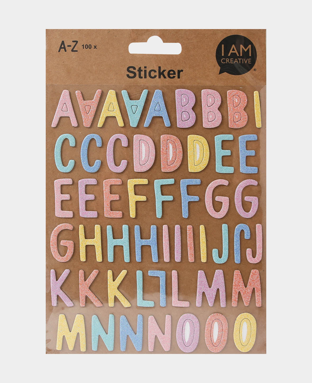 Stickers 3D pailletés, lettres et chiffres adhésifs avec paillettes aux couleurs vives, env. 1,5 x 2,5 cm, 100 pièces, 2 feuilles